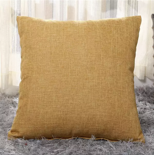 Rustic Mustard Square Throw Pillow Cover