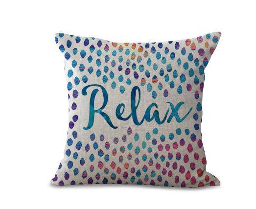 Relax Square Throw Pillow Cover